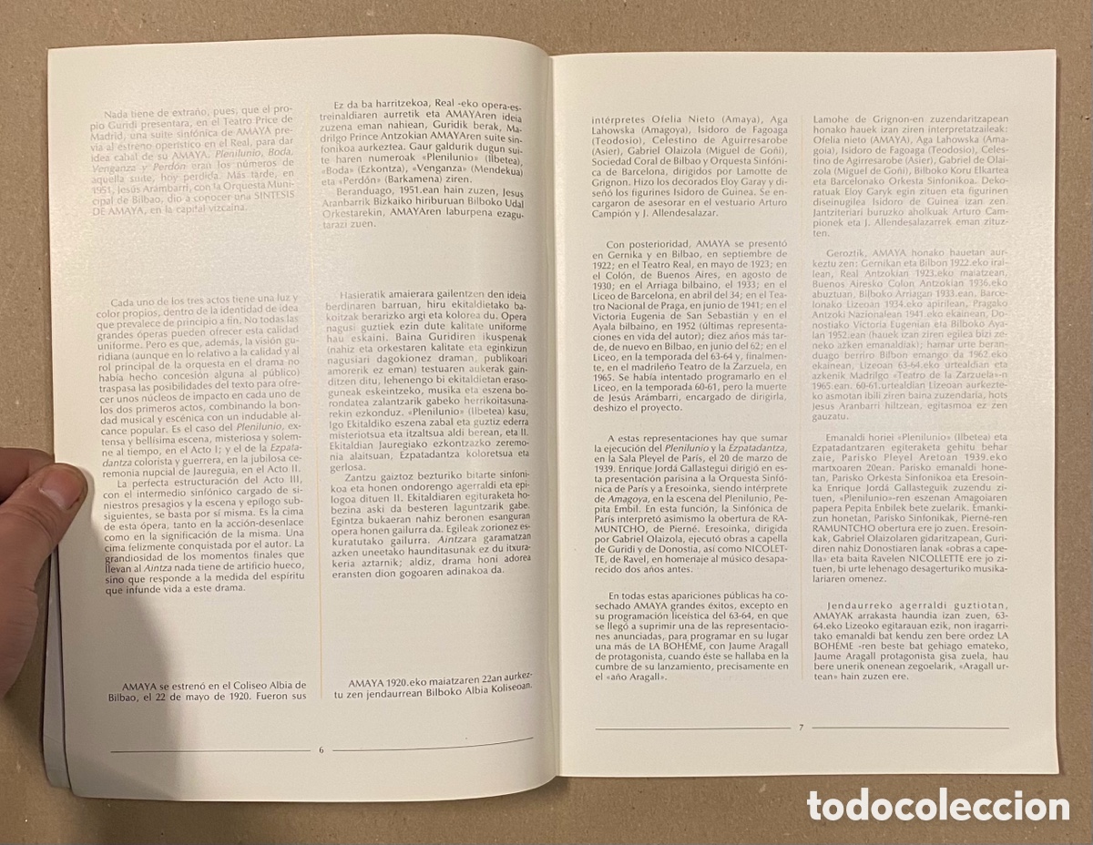 Libretos de &oacute;pera: &Oacute;PERA AMAYA. LIBRETO &Oacute;PERA JES&Uacute;S GURIDI. - Foto 4