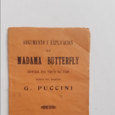Libretos de ópera: MADAMA BUTTERFLY OPERA EN TRES ACTOS G. PUCCINI