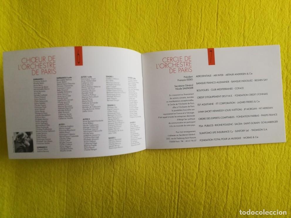 Libretos de &oacute;pera: LIBRETO DE LA ORCHESTRE DE PARIS - 1991 / 1992 - Foto 5