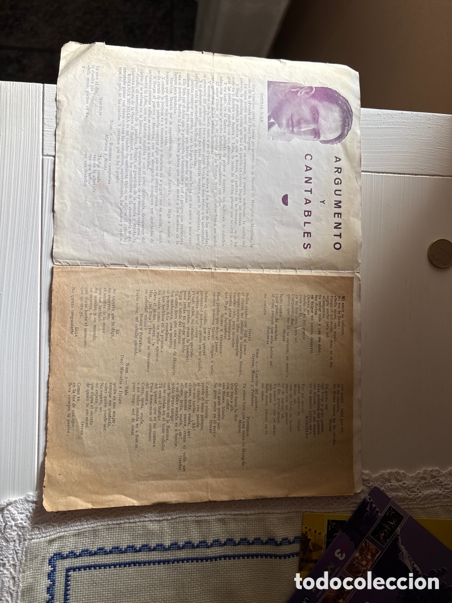 Libretos de &oacute;pera: Folleto Romanza Hungara - Foto 2