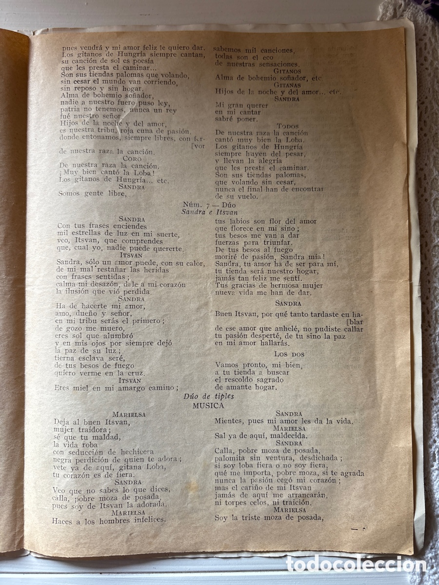 Libretos de &oacute;pera: Folleto Romanza Hungara - Foto 3