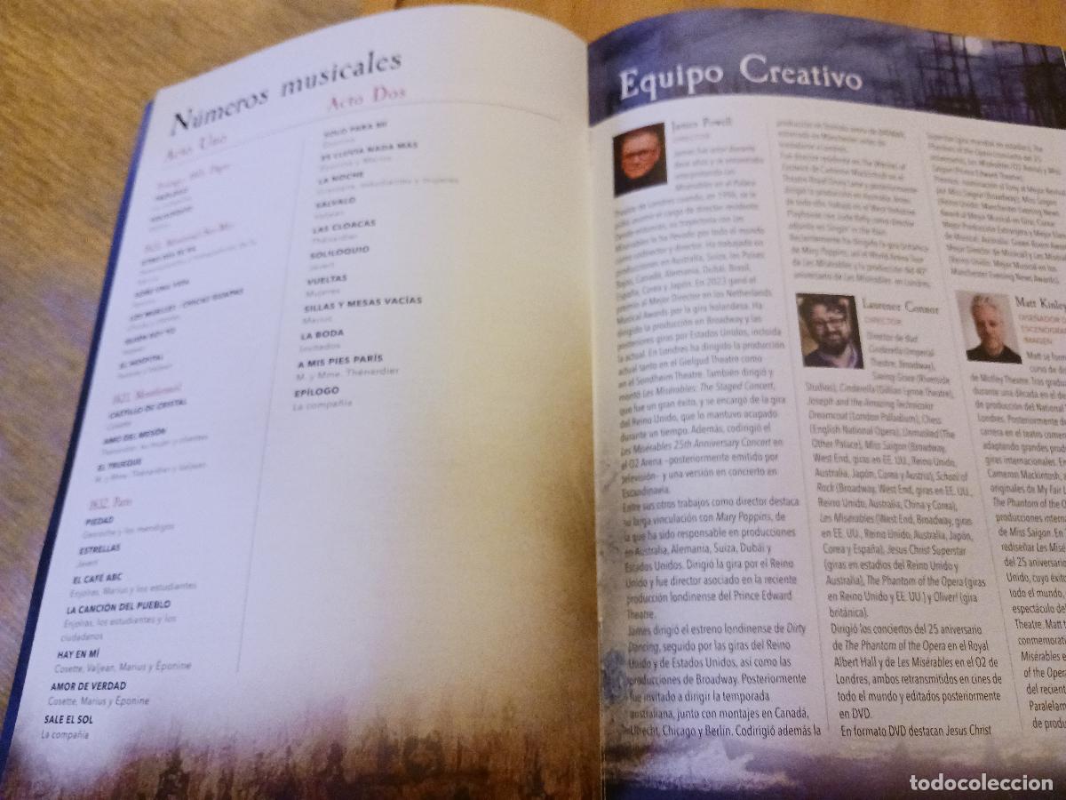 Libretos de &oacute;pera: programa del musical, los miserables, presentacion en madrid - Foto 2