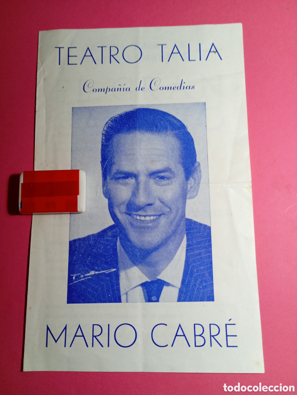 Libretos de &oacute;pera: Programa Teatro Talia (Barcelona)El Gran Galeoto de Echegaray, Mario Cabr&eacute; y Coralina Colom - 1961