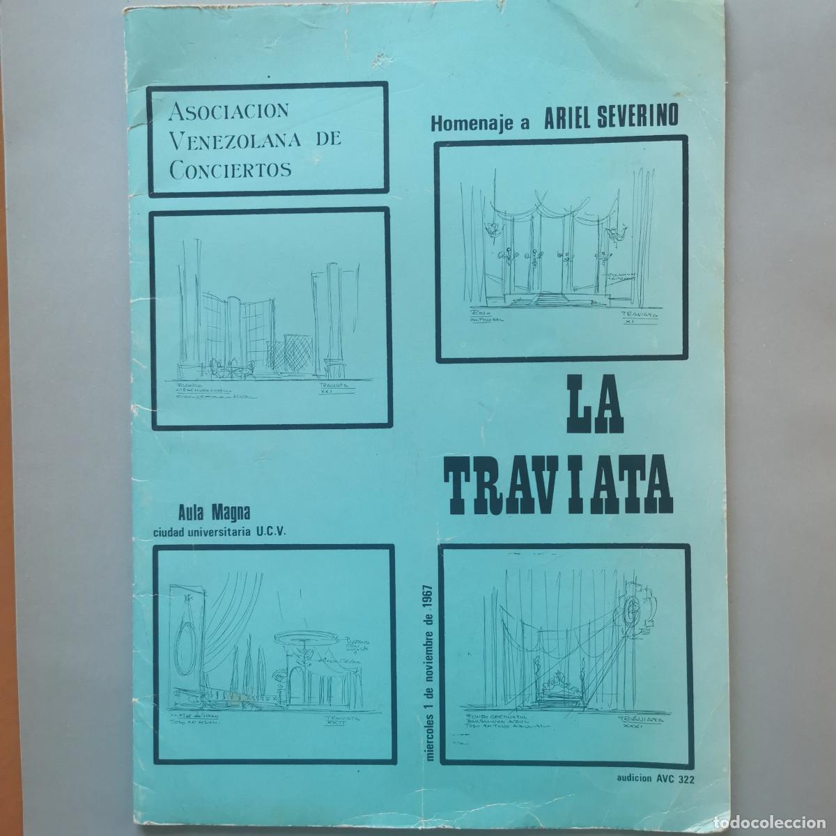 Livrets d'op&eacute;ra: Programa &oacute;pera &ldquo;La Traviata&rdquo; AVC Caracas 1967 &ndash; Homenaje Ariel Severino