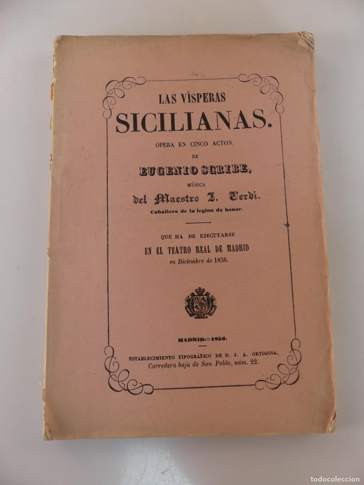 Libretos de &oacute;pera: LIBRETO DE OPERA - LAS VISPERAS SICILIANAS