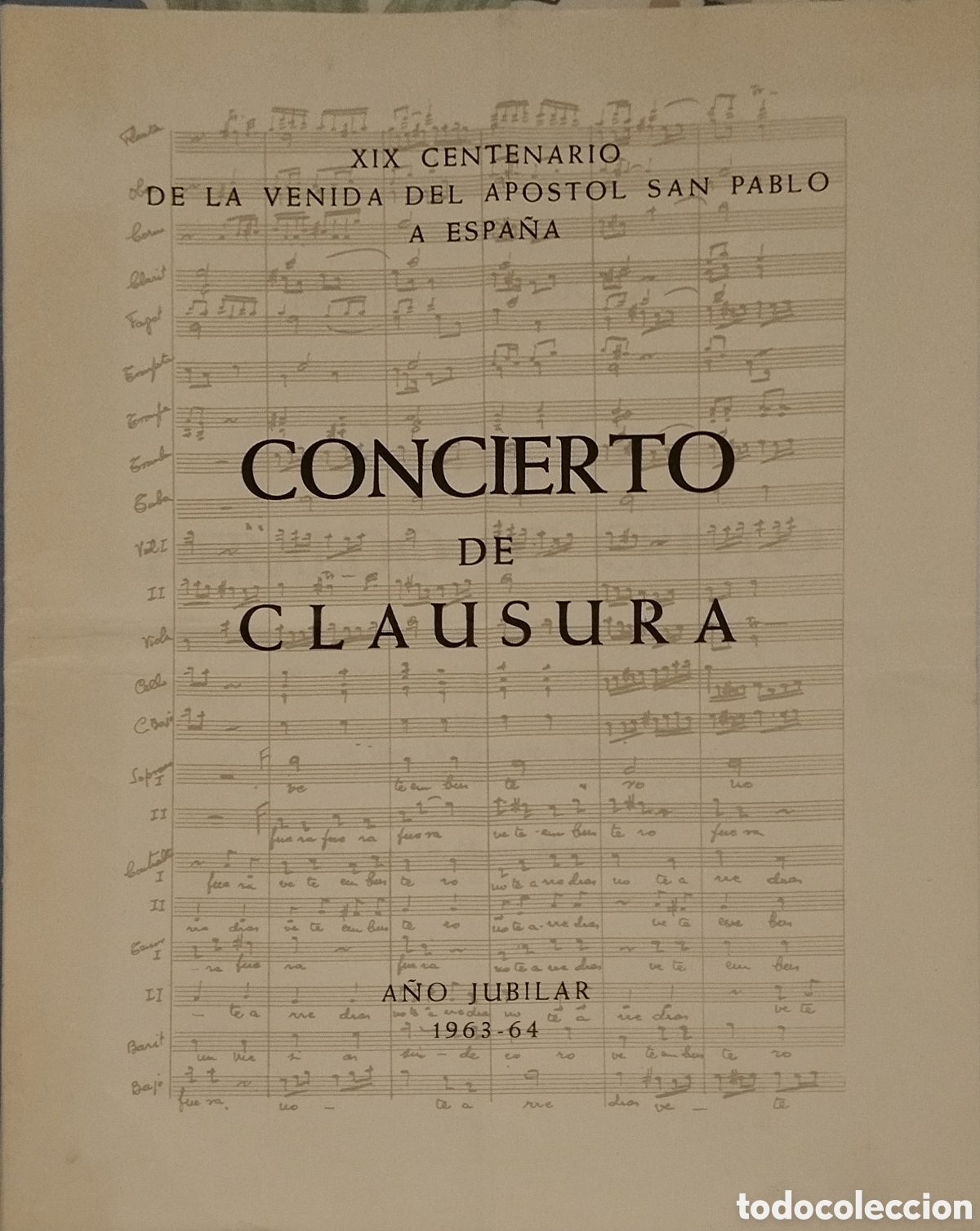 Libretos de &oacute;pera: Libreto Completo Oratorio &rdquo;Pablo, Heraldo de Cristo&rdquo; (1963) - Francisco T&agrave;pies / Orquesta Municipal