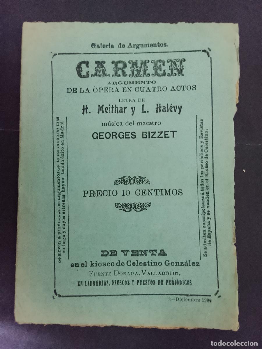 Libretos de &oacute;pera: Carmen. Argumento de la &oacute;pera en cuatro actos. - Foto 1