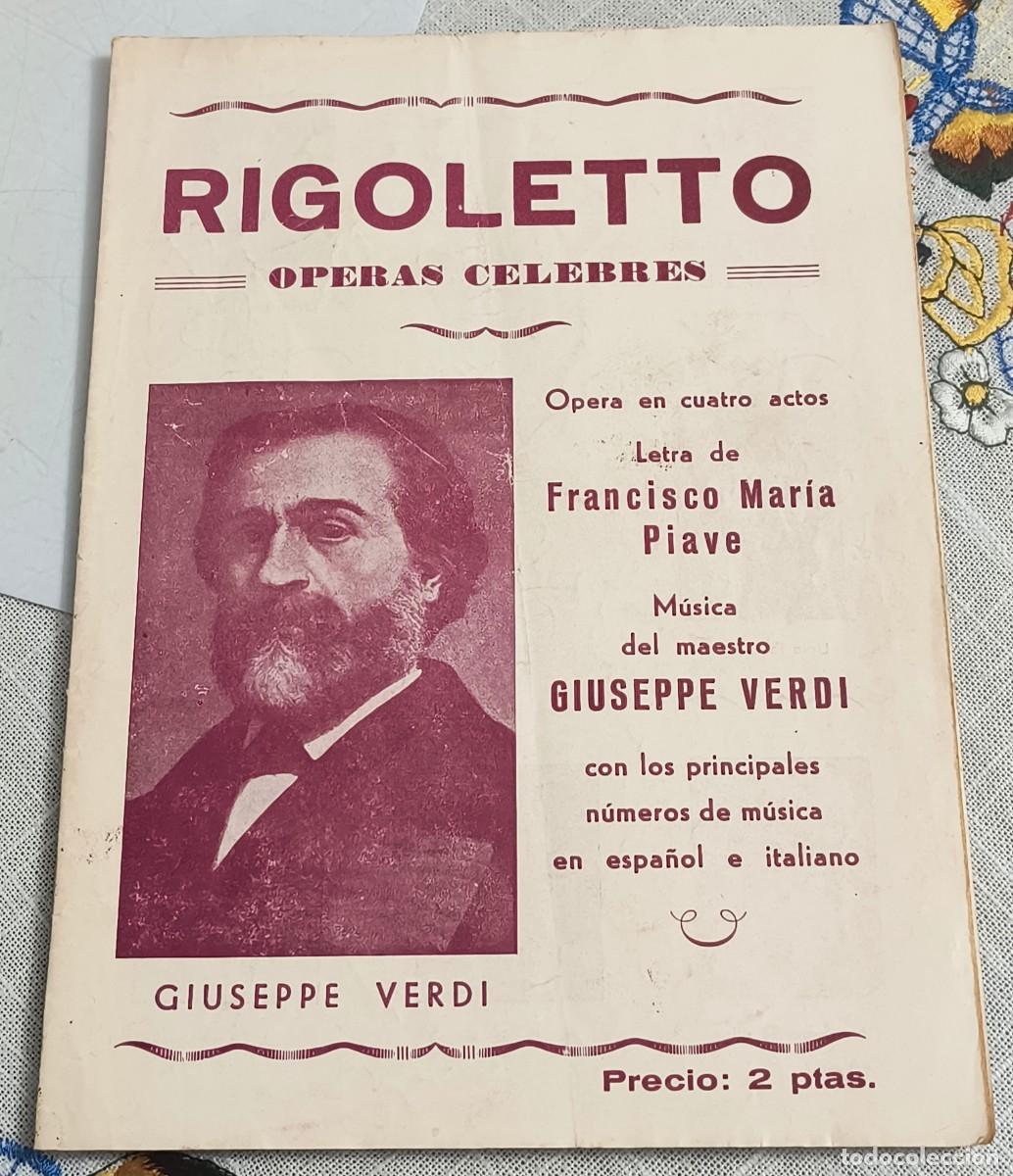 Libretos de &oacute;pera: &Oacute;PERAS C&Eacute;LEBRES - RIGOLETTO - VERDI /