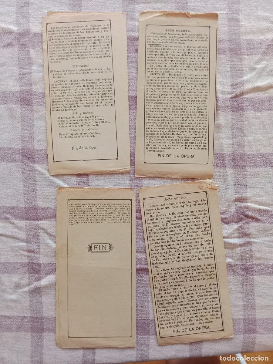 Libretos de &oacute;pera: 4 Programas de &Oacute;pera 1899 Teatro-Circo - Foto 2
