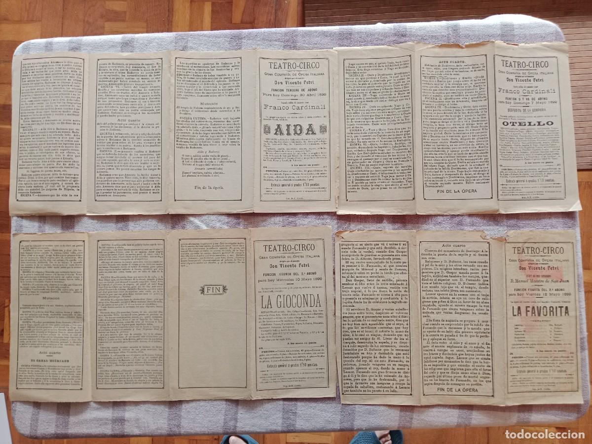 Libretos de &oacute;pera: 4 Programas de &Oacute;pera 1899 Teatro-Circo - Foto 3