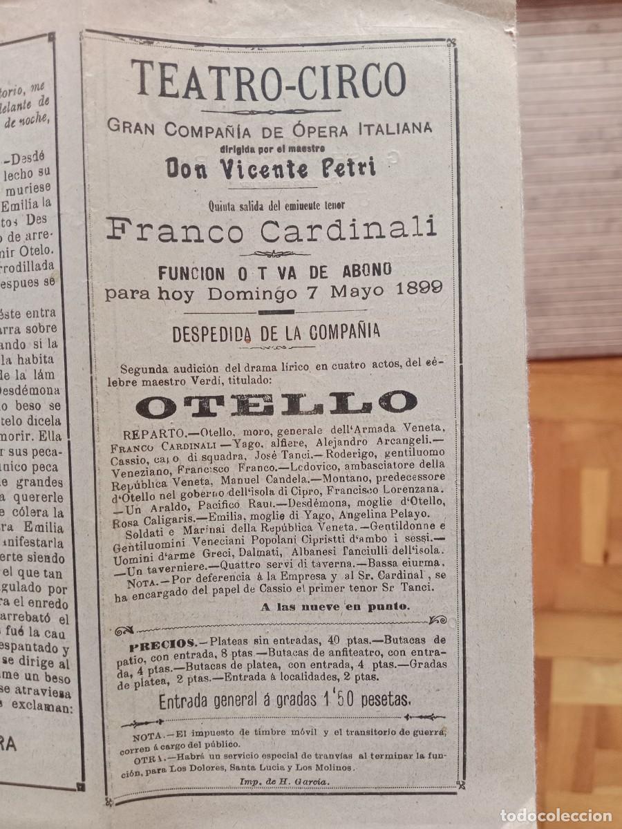 Libretos de &oacute;pera: 4 Programas de &Oacute;pera 1899 Teatro-Circo - Foto 6