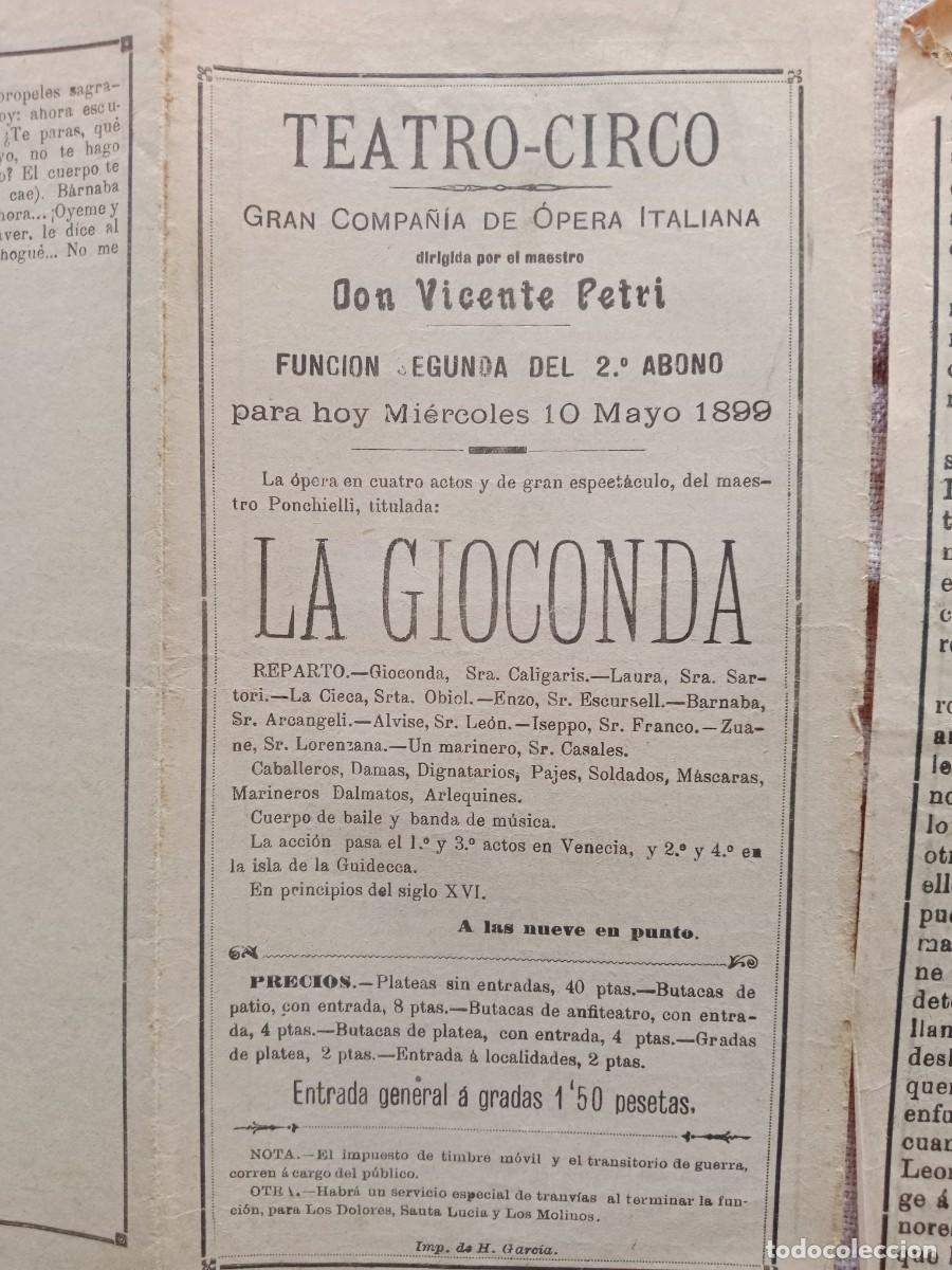 Libretos de &oacute;pera: 4 Programas de &Oacute;pera 1899 Teatro-Circo - Foto 7