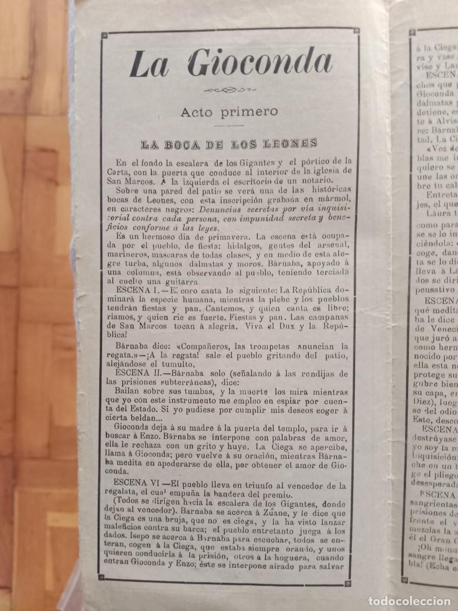Libretos de &oacute;pera: 4 Programas de &Oacute;pera 1899 Teatro-Circo - Foto 10