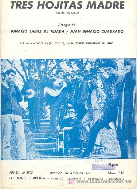 Partituren: NUESTRO PEQUE&Ntilde;O MUNDO: TRES HOJITAS MADRE, DIPTICO