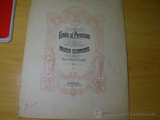 Partituras musicais: PARTITURA- APROX 1890  - EDITADA EN LEIPZIG -GRADUS AD PARNASSUM - VON MUZIO CLEMENTI