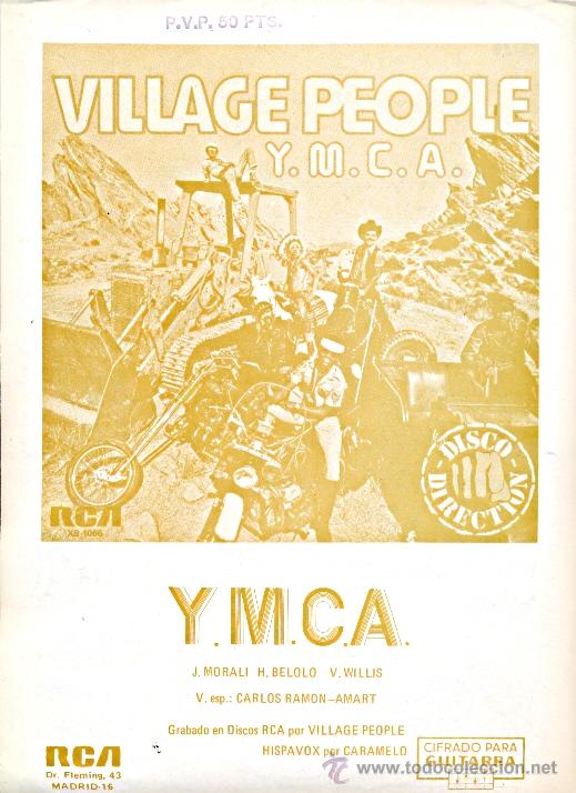 Partituren: VILLAGE PEOPLE: Y.M.CA.  , CIFRADO PARA GUITARRA