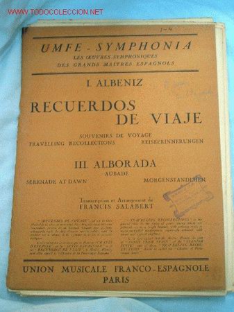 Musical scores: PARTITURA ALBENIZ