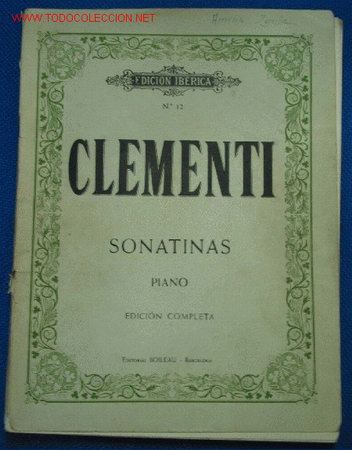 Partitions Musicales: PARTITURA MUSICAL CLEMENTI. Sonatinas para piano, Op. 36-37-38