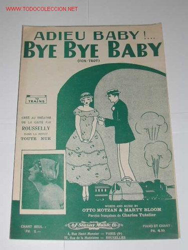 Partituras musicais: Partitura de: BYE BYE BABY