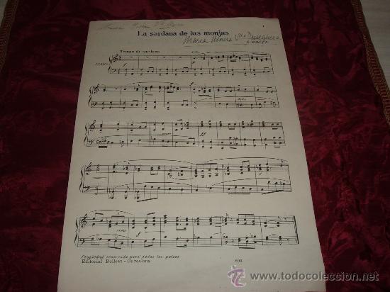 Partituras musicais: partitura la sardana de las monjas,e morera,editorial boileau -barcelona