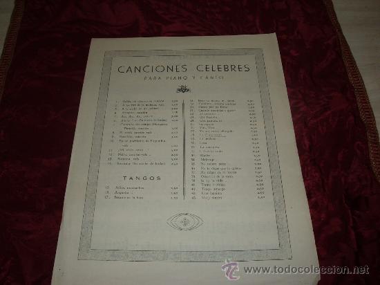 Partituras musicais: canciones celebres para piano y canto,la cumparsita tango g h matos