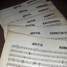 Partituras musicales: PARTITURAS DE JOTA PARA PEQUEÑA BANDA. FINALES SIGLO XIX.