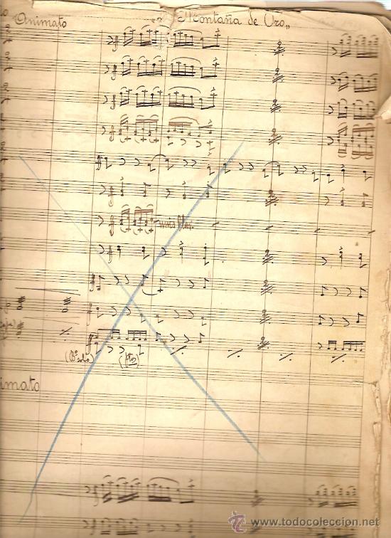 Musical scores: Partitura Aut&oacute;grafa de la Zarzuela LA MONTA&Ntilde;A DE ORO (a&ntilde;o 1911) de Enrique Br&uacute;. 102 p&aacute;ginas