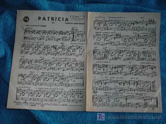 Partituras musicais: 1958, ANTIGUAS PARTITURAS. PATRICIA - &iexcl;CARI&Ntilde;O, CIELITO!. DAMASO PEREZ PRADO y M.SALINA