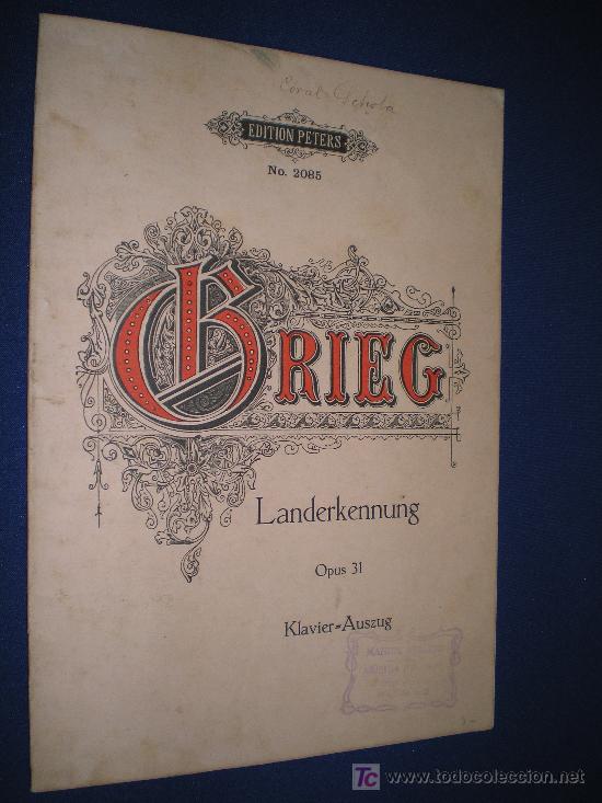Partituras musicais: LANDERKENNUNG - EDVARD GRIEG OP. 31 - EDITION PETERS N&ordm; 2085