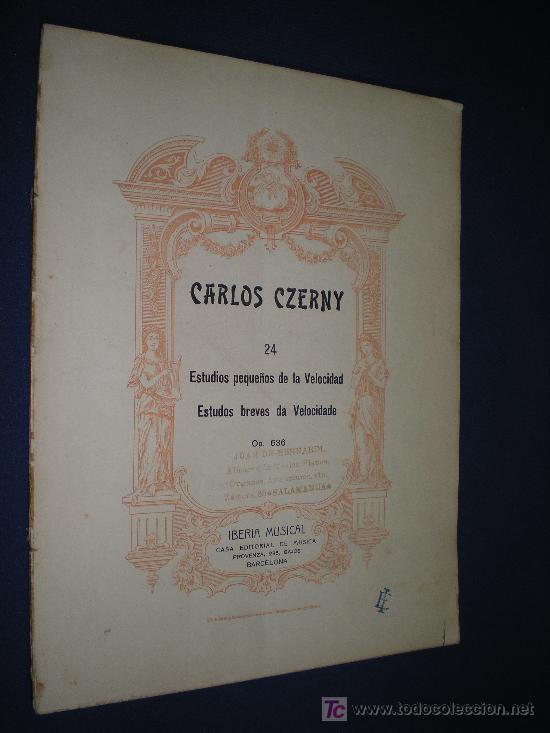Partituras musicais: CARLOS CZERNY - 24 ESTUDIOS PEQUE&Ntilde;OS DE LA VELOCIDAD. OP. 636 - IBERIA MUSICAL. BARCELONA