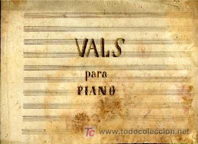Partituras musicais: Vals para piano