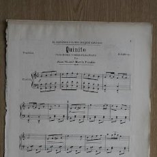 Partituras musicales: QUINITO. PASO-DOBLE TORERO PARA PIANO POR JUAN MANUEL MARTÍN PERALES. AL SIMPÁTICO DIESTRO JOAQUÍN N. Lote 17597655
