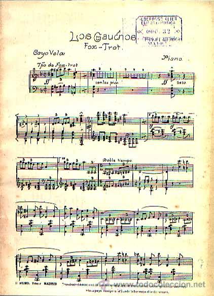 Musical scores: Los gauchos: fox-trot de Cayo Vela