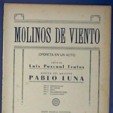 Partituras musicales: PARTITURA MOLINOS DE VIENTO. Nº 5. DUO DE MARGARITA Y ROMO. U.M.E. SIN FECHA.