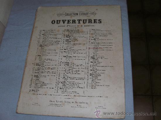 Partituras musicales: OUVERTURES - 18 PAGINAS - - Foto 1