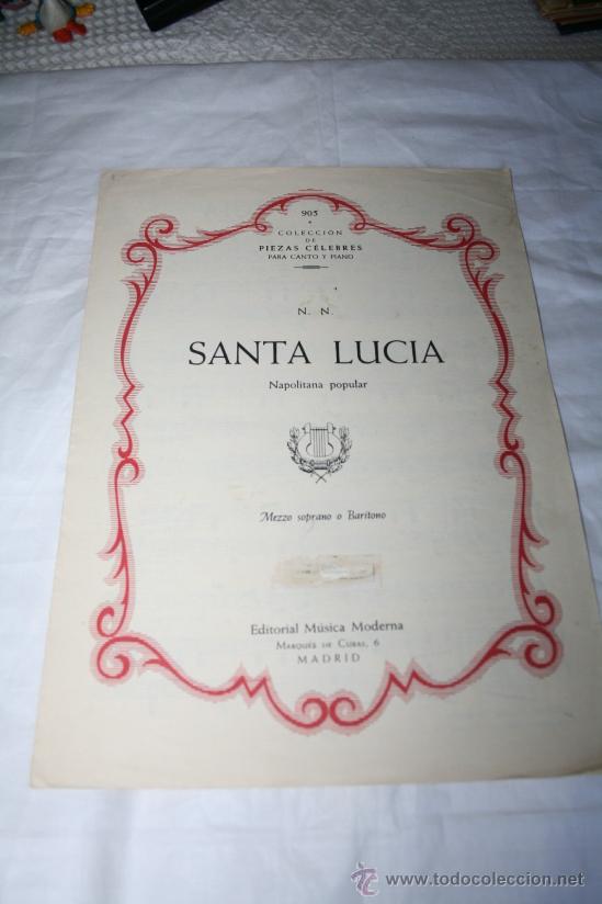 partitura piezas celebres santa lucia para pian - Comprar Partituras