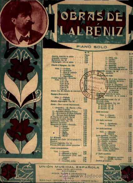 Partiture musicali: OBRAS DE ALBENIZ PARA PIANO SOLO SUITE ESPAGNOLE N&ordm; 1 GRANADA