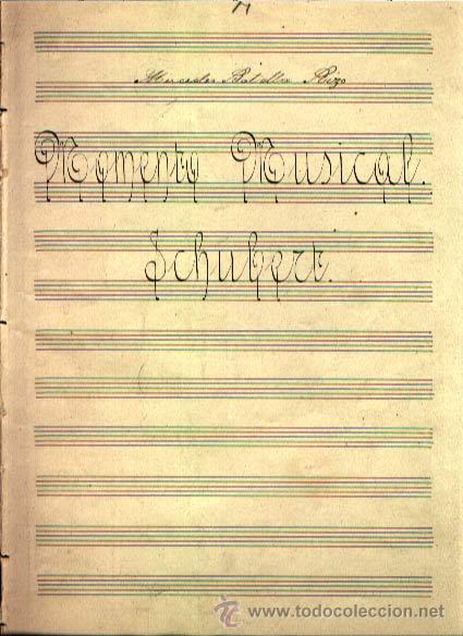 Partiture musicali: MOMENTO MUSICAL DE SCHUBERT PARA PIANO