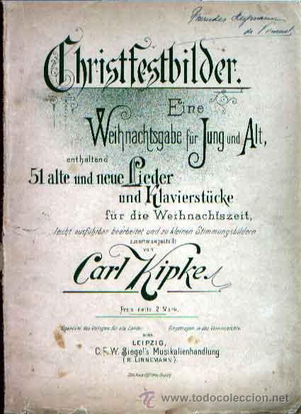 Partiture musicali: CHRISTFESTBILDER 51 LIEDER PARA CANTO Y PIANO DE KARL KIPKE