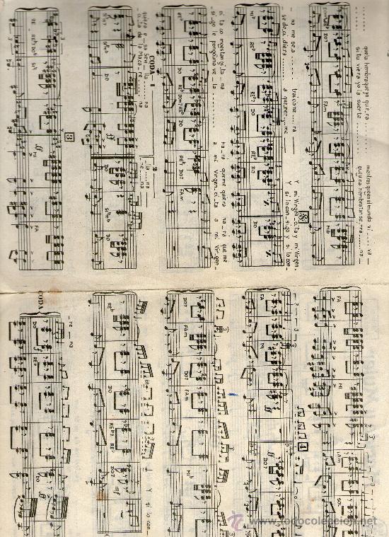 Partituras musicales: curiosa partitura de musica del sur, macarenas, pasodoble