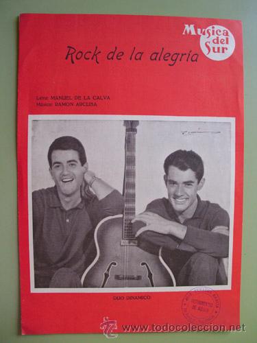 Partituras musicais: Partitura: ROCK DE LA ALEGR&Iacute;A. ARCUSA Ram&oacute;n (M&uacute;sica), CALVA Manuel de la (Letra). 1961