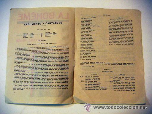 Partituras musicales: Libreto La Boheme - Foto 2