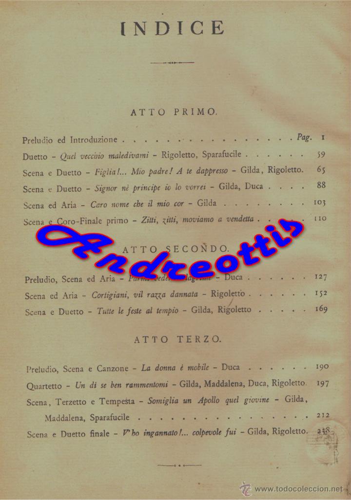 G Verdi Rigoletto Canto E Pianoforte Melodrama In Tre Atti Di Piave 253 Pgs G Ricordi Italia - 