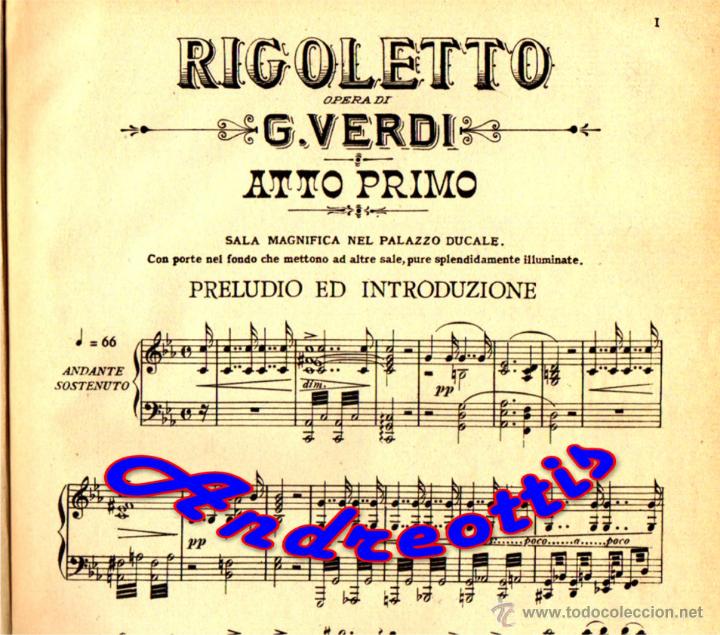 Rigoletto melodramma in tre atti ricordi opera vocal score series