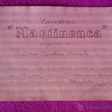 Partituras musicales: PARTITURA ORIGINAL SARDANA, LA MARTINENCA; ARTUR RIMBAU I PARALS 1935. Lote 42194816