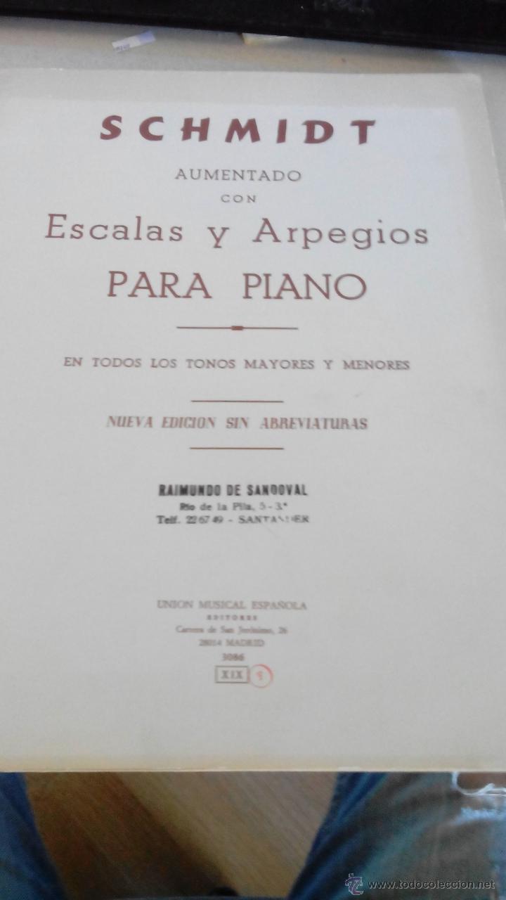 Musical scores: SCHMIDT aumentado con escalas y arpegios para piano