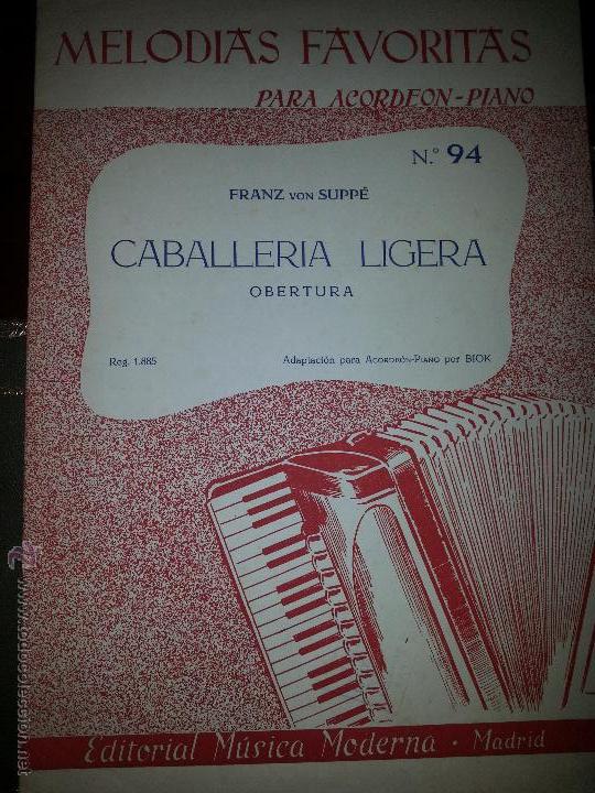 Partituras musicales: CABALLERIA LIGERA OBERTURA N&deg;94