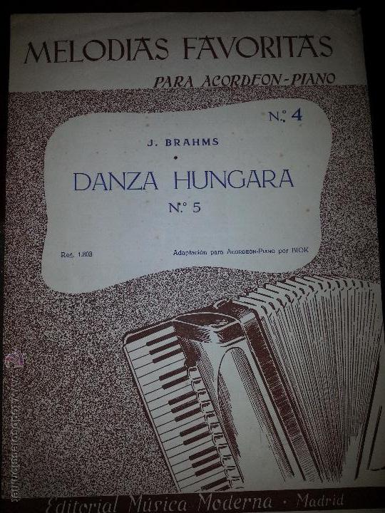 Partituras musicales: DANZA H&Uacute;NGARA N&deg;5 J. BRAHMS