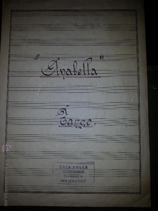 Partituras musicales: PARTITURA DE ANABELLA TANGO