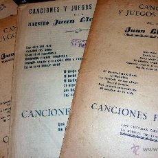 Partituras musicales: 4 PARTITURA CANCIONES Y JUEGOS INFANTILES . JUAN LLONGUERAS FIGURAS DEL BELEN . LA FIESTA DE REYES. Lote 53503377